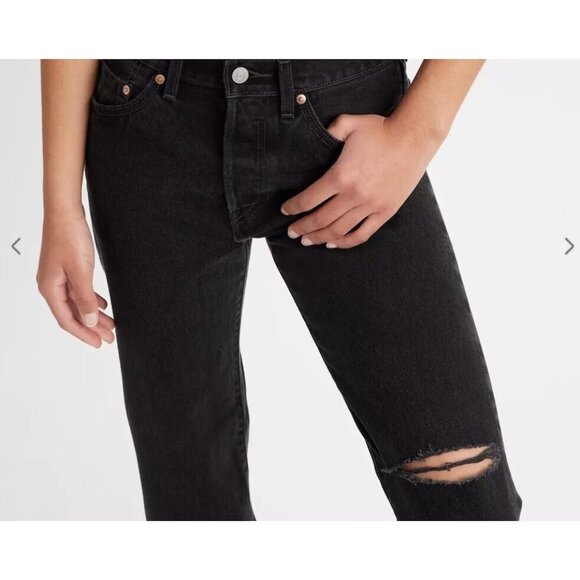 LEVI'S JEANS 501 HIGH RISE MOM JEANS 80'S STYLE SIZE 34 X 29 100% COTTON TAPERED - Picture 5 of 16